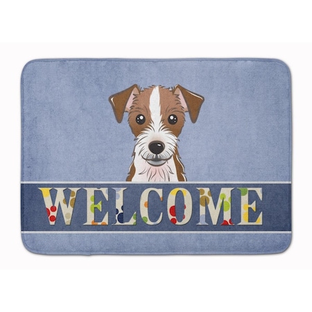 Carolines Treasures Jack Russell Terrier Welcome Machine Washable Memory Foam Mat BB1388RUG